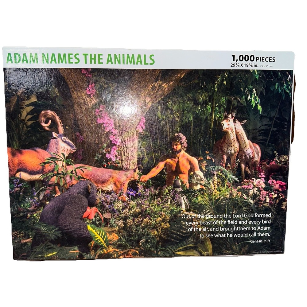 Adam Names The Animals 1000 Pc Puzzle Creation Museum Answers In Genesis Bible